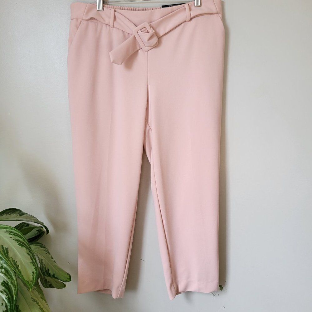 NWT WORTHINGTON ROSE SMOKE BELTED PANTS SIZE 14 / XL